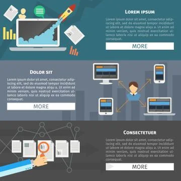 Flat design concepts for business Stock Illustration