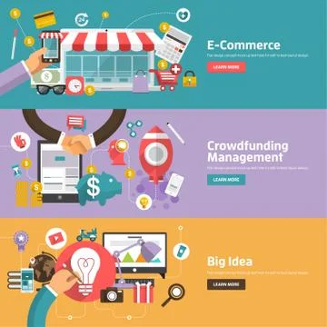 Flat design concepts Stock Illustration