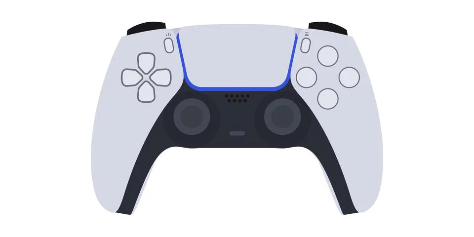 Flat Design Controller Vector Illustration. Joystick Or Gamepad Isolated On A Stock Illustration