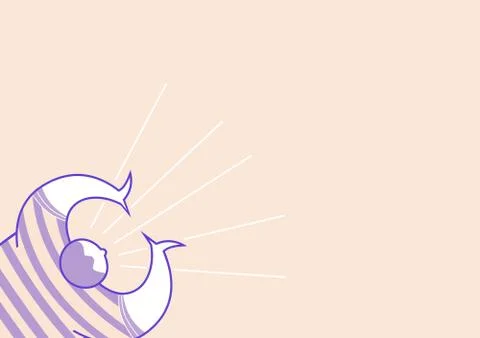 Flat design with copy space. Stock Illustration