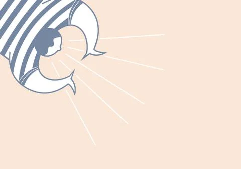 Flat design with copy space. Stock Illustration