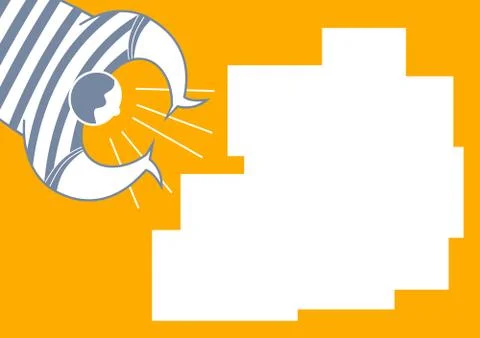 Flat design with copy space. Illustrazione stock