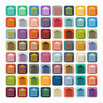 Flat design: courthouse Ilustración de archivo