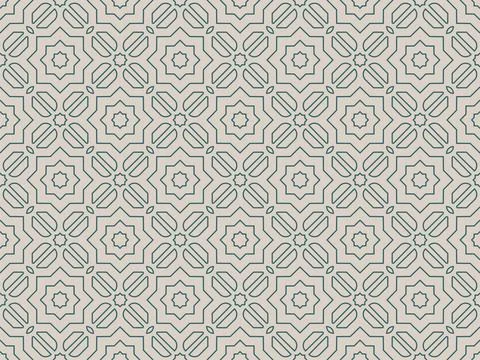 Flat design creative arabesque pattern Illustrazione stock