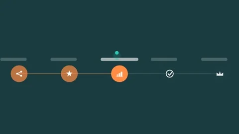 Flat design Creator performance comparison animation - teal marketing motion Vidéo 342626263