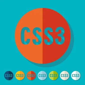 Flat design. CSS3 イラスト素材
