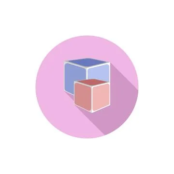 Flat design Cubes Toy Stock Illustration