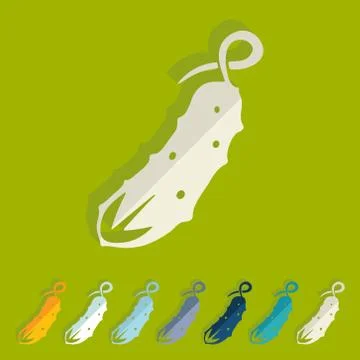 Flat design: cucumber Ilustración de archivo