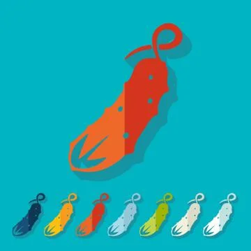 Flat design: cucumber Ilustración de archivo
