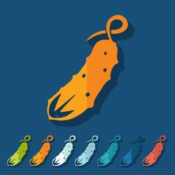 Flat design: cucumber Ilustración de archivo