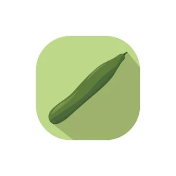 Flat design cucumber Stock Illustration