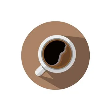 Flat design cup of coffee Stock Illustration