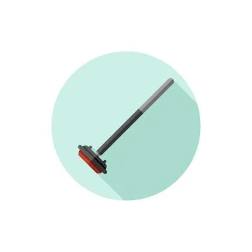 Flat design Curling Broom Stock Illustration