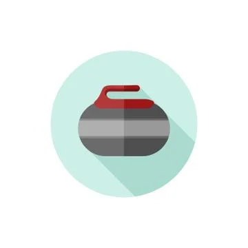 Flat design Curling Stone Stock Illustration