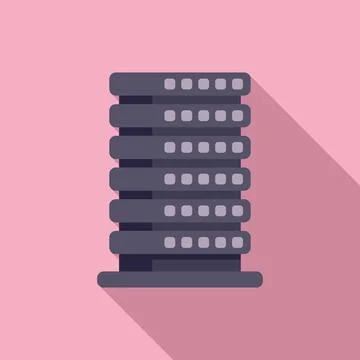 Flat design data server icon Stock Illustration