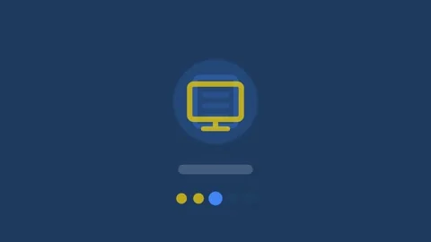 Flat design Demo request conversion animation - royal blue marketing motion 動画素材 342627228