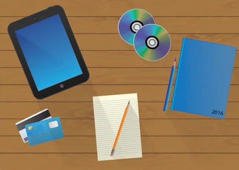 Flat design desktop Stock Illustration