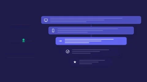 Flat design Desktop versus mobile UX comparison animation - indigo marketing 库存影片 342626454