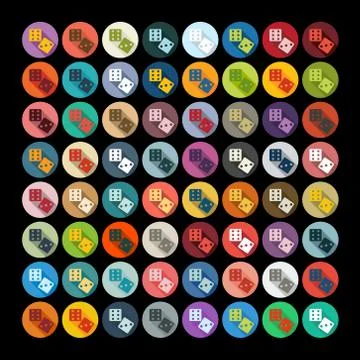 Flat design: dice Illustrazione stock