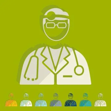 Flat design: doctor Stock Illustration