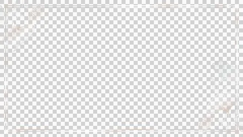 Flat design double-line border is framing ginkgo leaves on transparent Stock Illustration