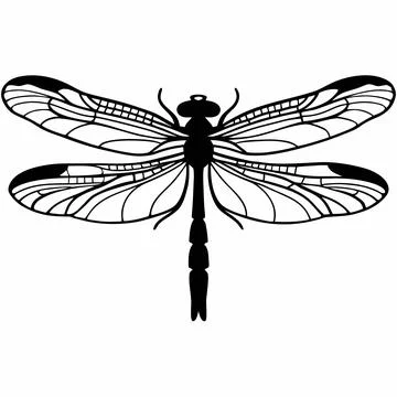 Flat Design Dragonfly Nature Vector Icon Stock Illustration