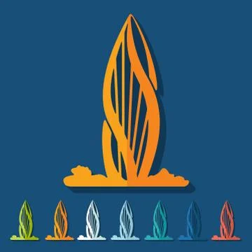 Flat design. dubai building Ilustración de archivo