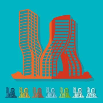 Flat design. dubai building Ilustración de archivo