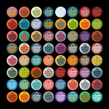 Flat design: easter basket Illustrazione stock