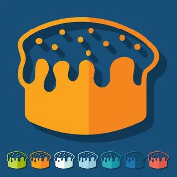 Flat design: easter cakes Stock Illustration