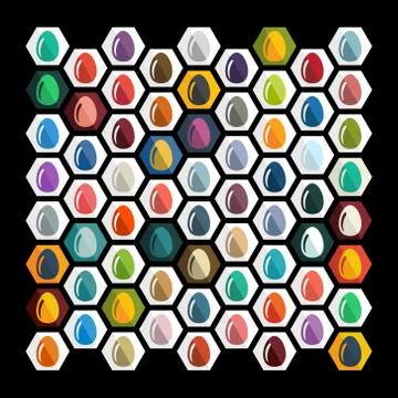 Flat design: easter egg Illustrazione stock