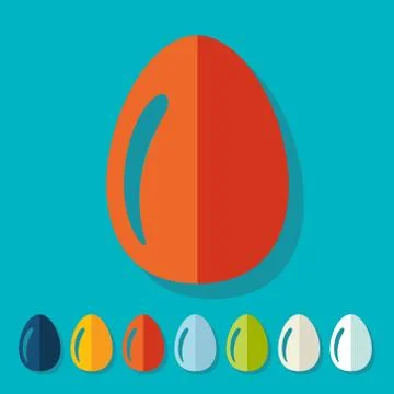 Flat design: easter egg Illustrazione stock