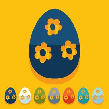 Flat design: easter egg Illustrazione stock