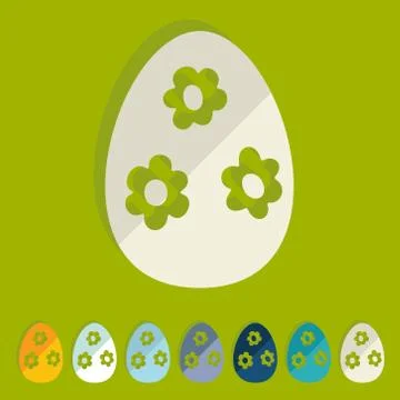 Flat design: easter egg Stock Illustration