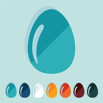 Flat design: easter egg Illustrazione stock