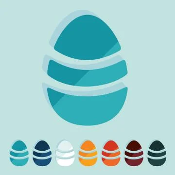 Flat design: easter egg Stock Illustration