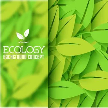 Flat design of ecology, environment, green clean energy and poll Stock Illustration