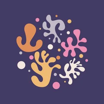 Flat design element vector in matisse style Stock Illustration