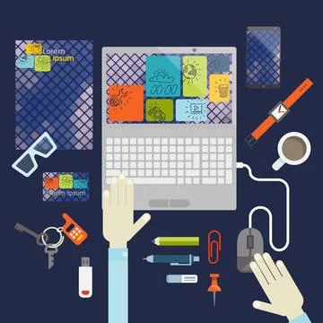 Flat Design Elements Flat Design Elements. Vector Illustration. Eps 10 Cop... Stock Photos