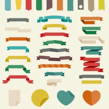 Flat design elements Stock Illustration