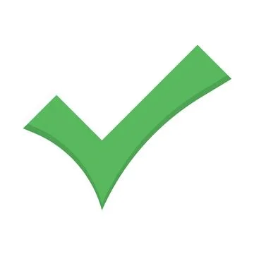 Flat design emphasis check mark icon. Highlight checkmark icon. Vector. Stock Illustration