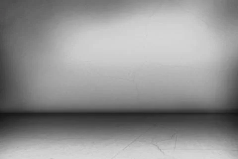 Flat design empty concrete room is showcasing grey surfaces with soft gradient Stock Illustration