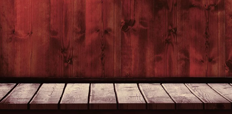 Flat design empty wooden surface is featuring horizontal planks with vertical Illustrazione stock