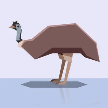 Flat design Emu Stock Illustration
