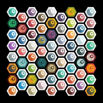 Flat design: eye Stock Illustration