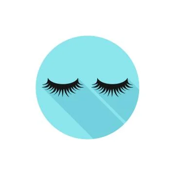 Flat design Fake Eyelashes Stock Illustration