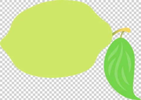 Flat design is featuring oval label with leaf and yellow stem on transparent Illustrazione stock