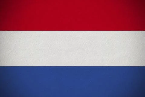 Flat design flag cloth is showing red white blue horizontal stripes on 库存插图