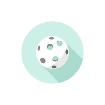 Flat design Floorball Ball Stock Illustration