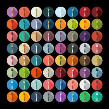 Flat design: fork Stock Illustration